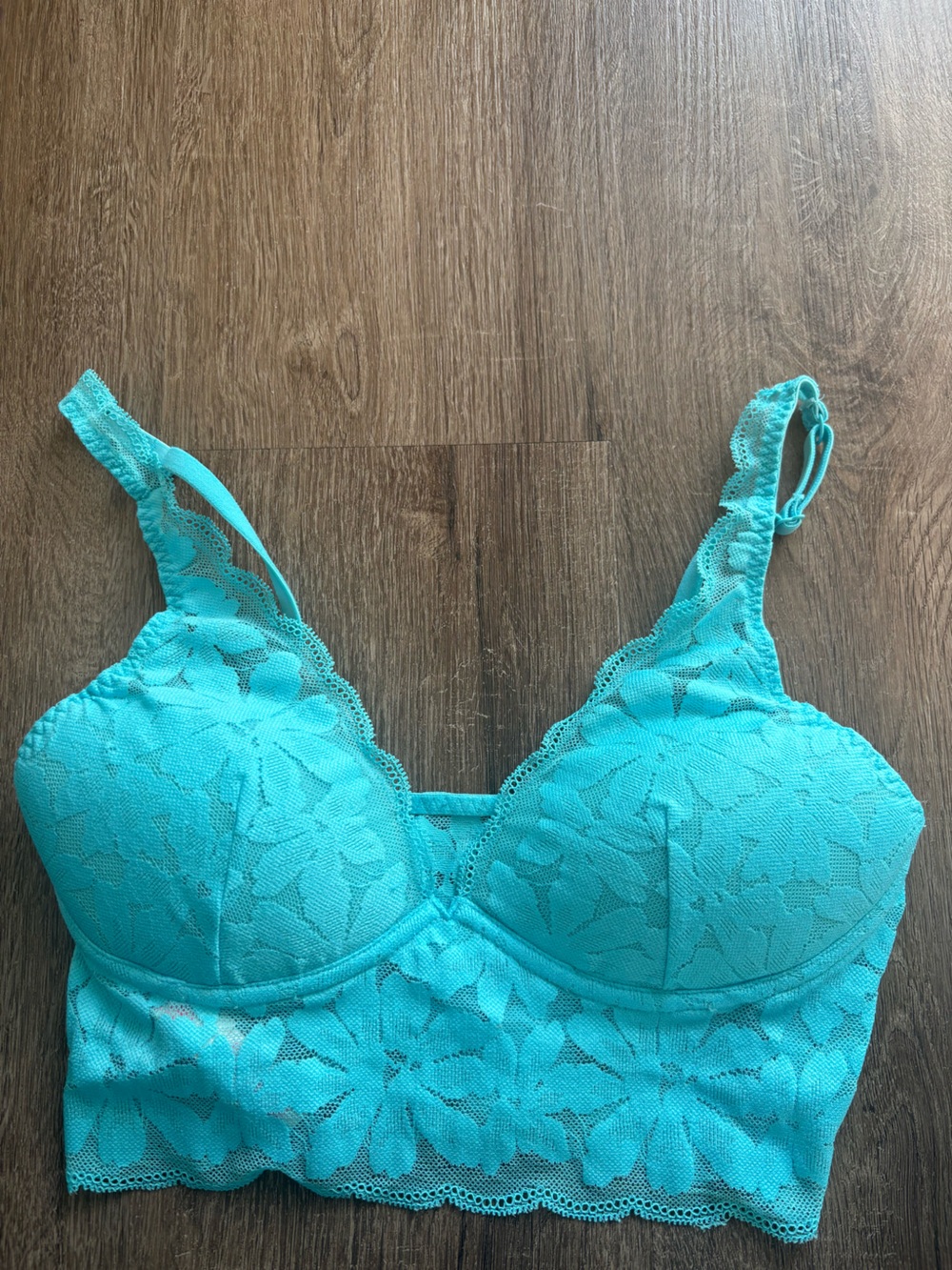 Light Blue Lace Unwired Bralette